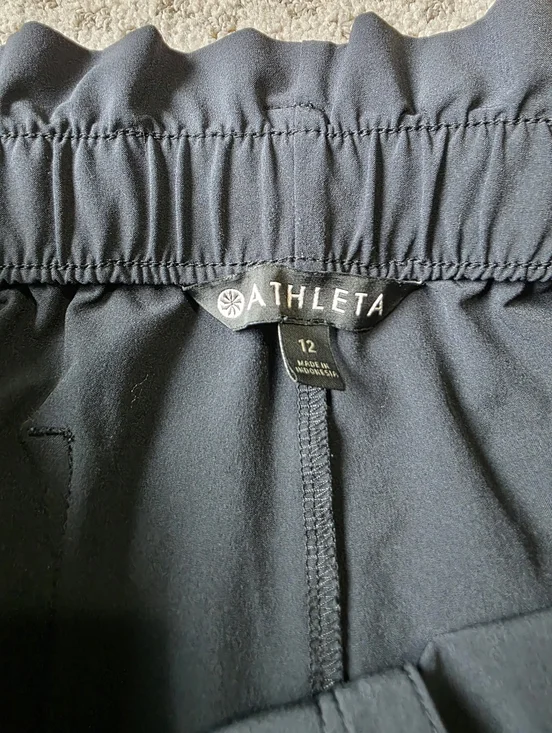 Athleta Black High-Waist Tie Shorts - Picture 6 of 8